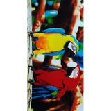 Toalha Para Praia Margex Microfibra Estampada Araras 73cm X 145m Amarela-vermelha