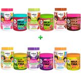 Kit 6 Gelatinas + 6 Cremes De Pentear Kids Frutas Salon Line