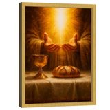 Quadro Decorativo Jesus Tomou O Pão, Abençoou-o