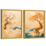 Quadro Decorativo Duo Árvore Da Sabedoria 3d