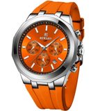 Relógio Masculino De Quartzo Esportivo Militar À Prova Dagua 3tm Laranja