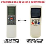 Controle Remoto Elgin (cassete K7/piso Teto) 18000 A 80000 Btus