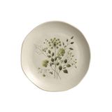 Prato Sobremesa Em Cerâmica Orgânico Ammi 19,5cm Porto