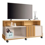 Rack Bancada Para Sala Graci Cinamomo Off White Hb Móveis