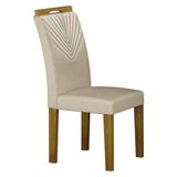 Cadeira Para Mesa De Jantar Stela Mdf Freijó Joli Palha Leifer Móveis