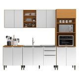 Cozinha Modulada Luana Composição 4 Cinamomo Branco - Aramóveis