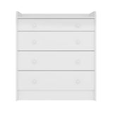 Cômoda Infantil 4 Gavetas Doce Sonho Branco Com Trocador - Qmovi Branco