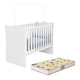 Berço Doce Sonho Branco Com Colchão Supreme - Qmovi Branco