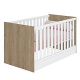 Berço Mini Cama Doce Sonho Carvalho/branco - Qmovi Carvalho/branco