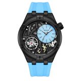 Relógio De Quartzo Esportivo Militar Masculino Pulseira De Silicone Impermeável Azul