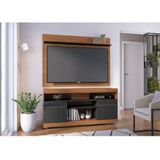 Rack Bancada Ambiente Yara E Painel Para Maia Noce Milano Preto Acetinado Colibri