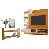 Estante Home Theater Suspenso Com Aparador Frizz Supreme Cinamomo Off White Madetec