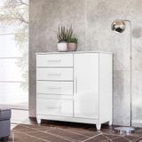 Cômoda Sapateira Infantil Ambiente Vênus Branco Com Pés - Moval
