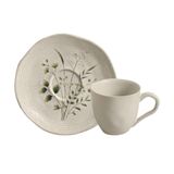 Xícara Para Café Com Pires Em Cerâmica Orgânico Ammi 120ml Porto