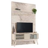 Estante Home Theater Com Bancada Frizz Premium Calacata Off White Madetec