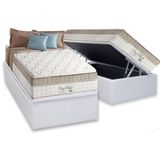Cama Box Baú Solteiro: Colchão Molas Masterpocket Ensacadas D Angelis Anjos Conjunto Box Baú - Anjos De King Best + Box Baú Universal White (88x1
