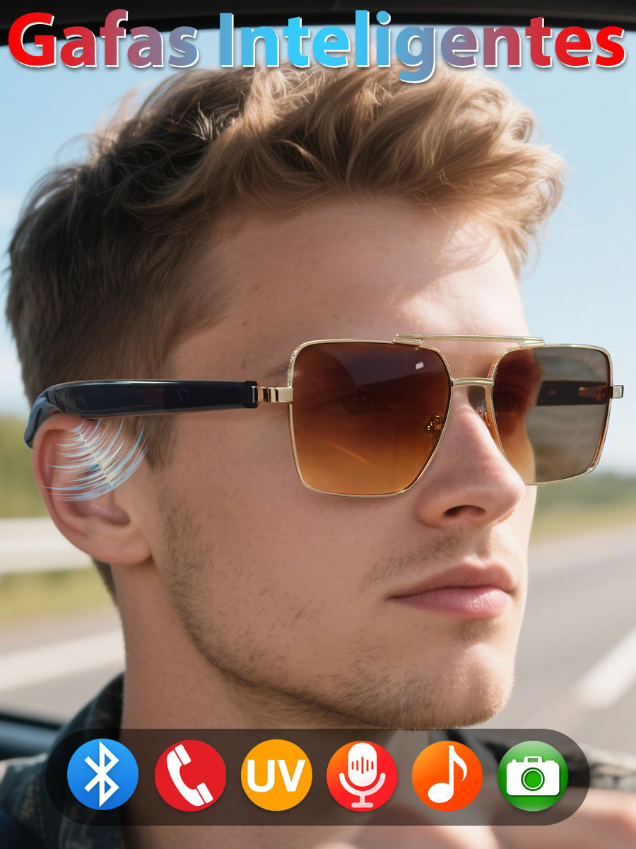 Óculos De Sol Inteligentes Sacosding Bluetooth 5.4 Music Call Ai Voice Liga/desliga Automaticamente