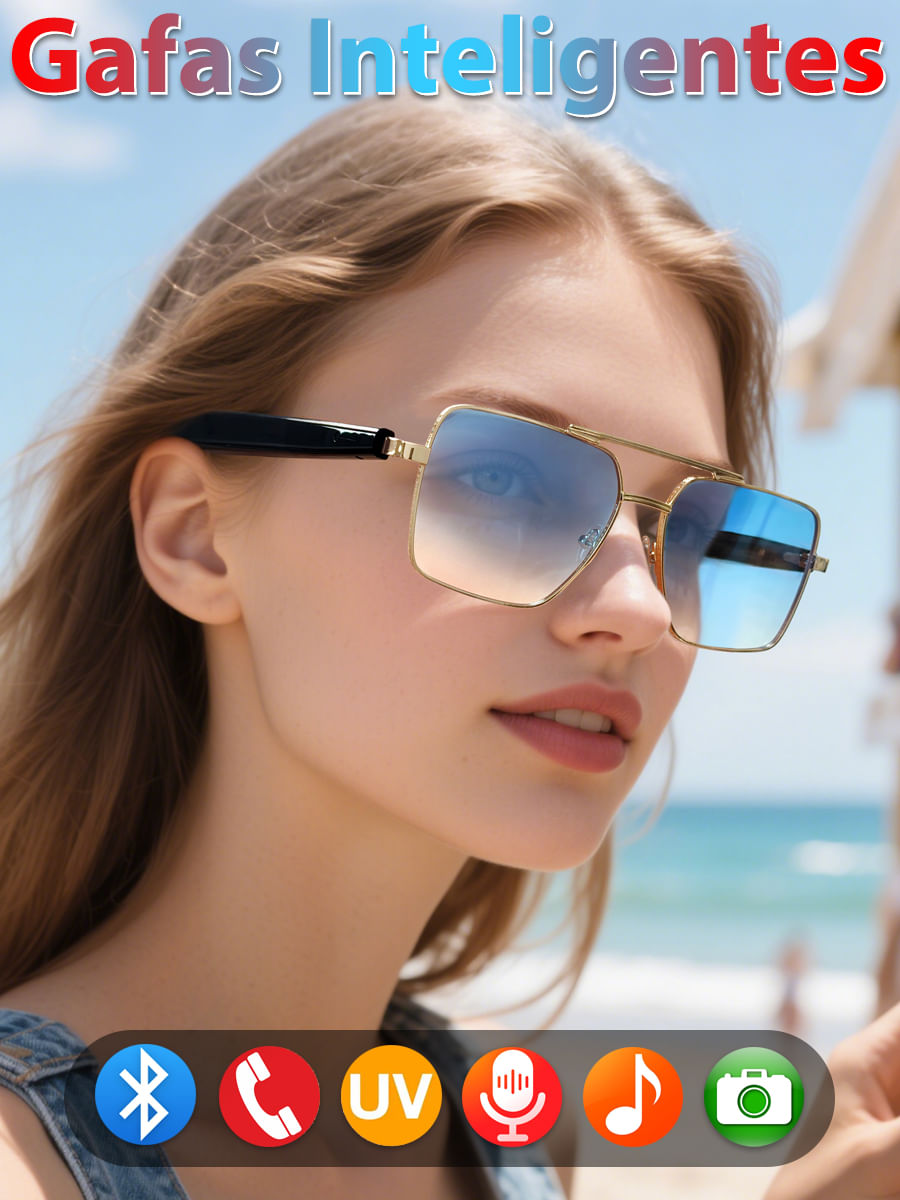 Óculos De Sol Inteligentes Sacosding Bluetooth 5.4 Music Call Ai Voice Liga/desliga Automaticamente