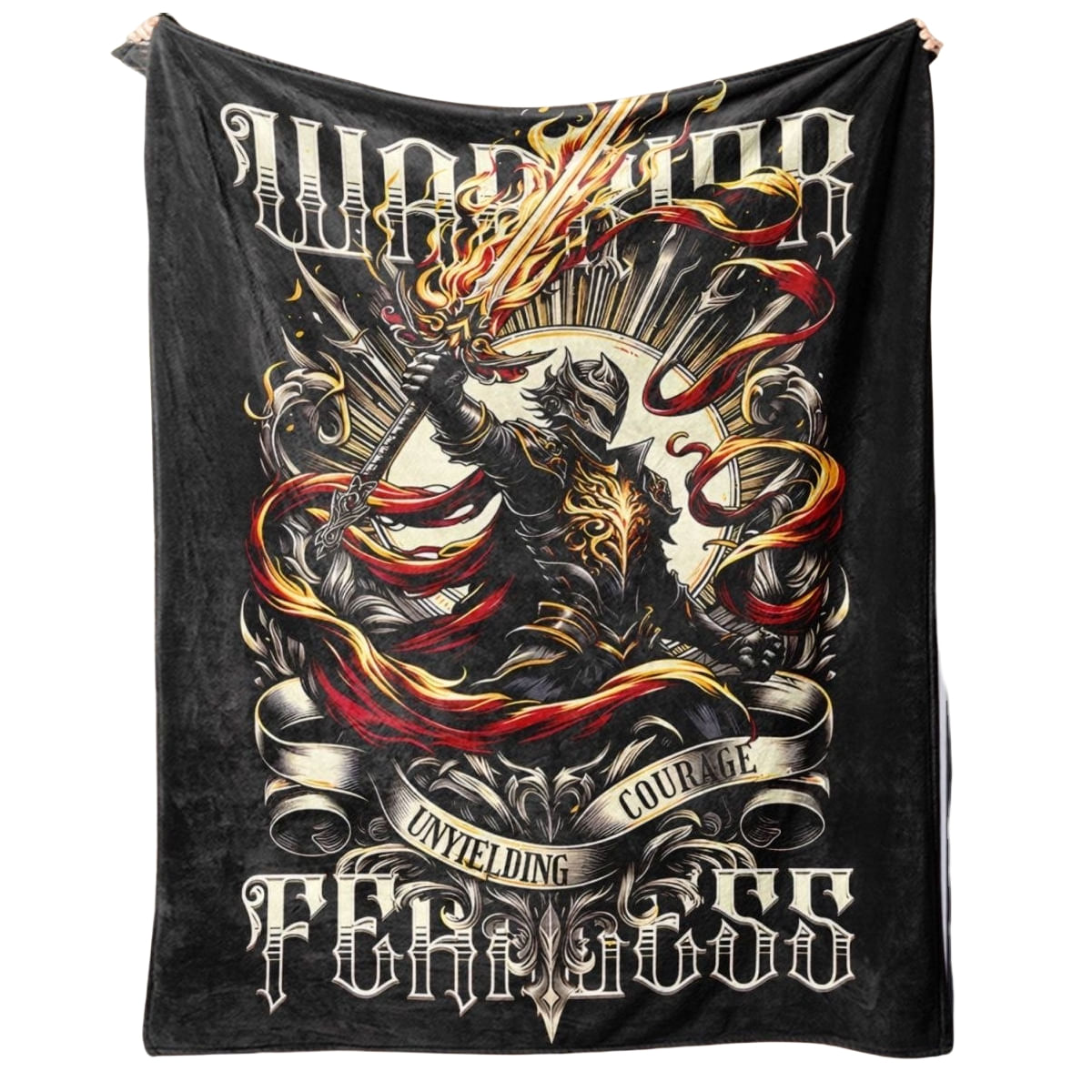 Cobertor Sanmu Flannel Dark Knight Fire Digital Pattern