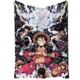 Cobertor De Flanela Com Padrão Digital De Uma Peça Luffy Gear5