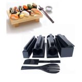 Kit Sushi Em Casa 11 Pecas Com Faca Fabricacao Preparo Arroz Rolo Molde Rolete Cortador Completo