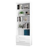Estante Para Livros 2 Gavetas 3420 Branco - Qmovi