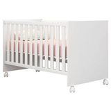 Berço Americano Mini Cama Doce Sonho 100 Branco Brilho ? Qmovi