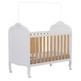 Berço Americano Elô 3 Em 1 Branco Brilho/amêndoa - Móveis Peroba
