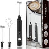 Kit Batedeira Mini Mixer Eletrico Misturador 2 Em 1 Portatil Sem Fio Recarregavel Multiuso Espumador Shakes Drinks