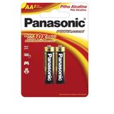 Pilha Alcalina Aa Panasonic Lr6x Cartela Com 2 Unidades