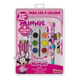 Livro Infantil Colorir Disney Minnie Kit Completo Atividades