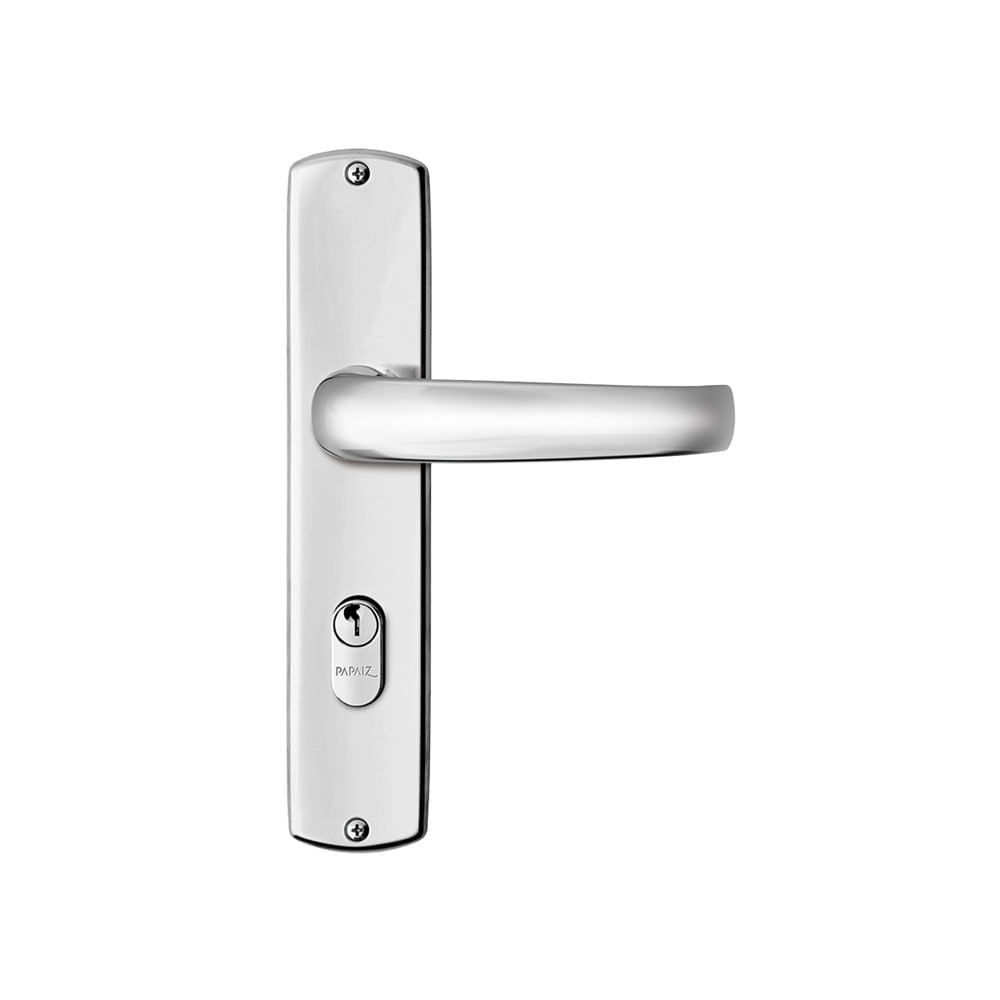 Fechadura Papaiz Mz271 Externa 40mm Espelho Cromada