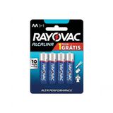 Pilha Alcalina Rayovac Tamanho Aa Com 4 - Leve 4 Pague 3