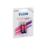 Pilha Recarregavel Elgin Aaa 1000mah - Blister Com 2...