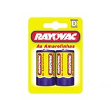 Pilha Rayovac As Amarelinhas 10298 D Grande Blister Com 2