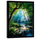 Quadro Decorativo Cachoeira Raios De Luz