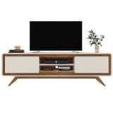 Rack Para Tv Até 70 Polegadas 2 Portas Channel Nature E Off White 220cm