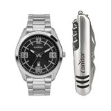 Kit Relogio Condor Masculino Prateado Copc32ig/k4v