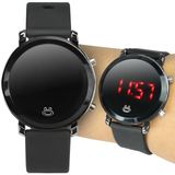 Relogio Digital Feminino Led Silicone Preto Casual Moda Led