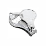 Kit 10 Cortador De Unha Com Lixa Pé Mão Aço Inox Abridor De Garrafa Chaveiro 3 Em 1 Atacado Redondo