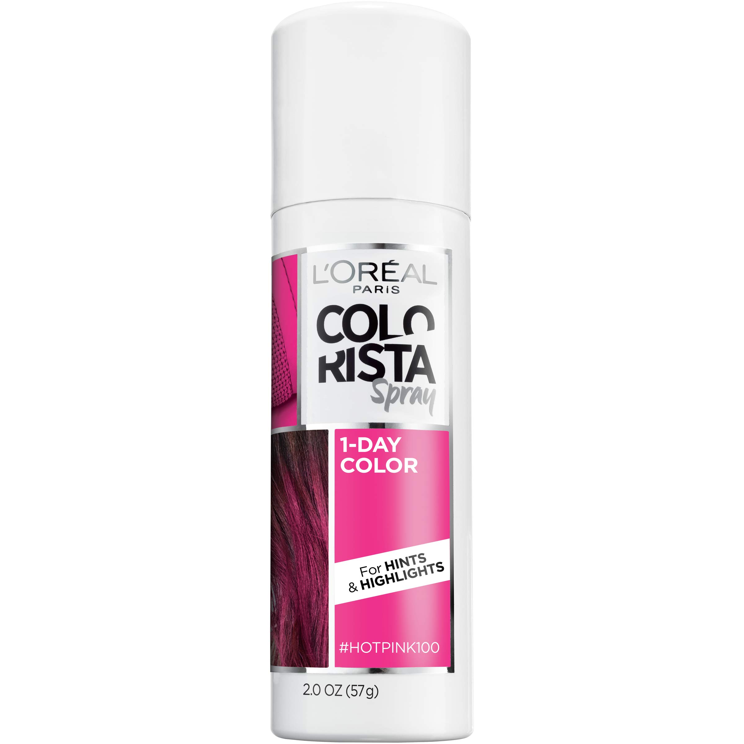 Spray De Coloração De Cabelo L'oreal Paris Colorista 1-day Hot Pink 60ml