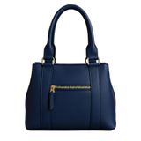 Bolsa Feminina Atual Couro Minimalista 926 Azul Marinho