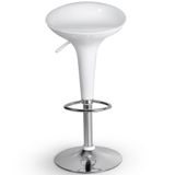 Banqueta Giratória Alta Tulipa Lotus Assento Abs Branco