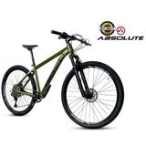 Bike Aro 29 Nero 5 Peças Inteira Absolute 12v Hollowtech Freio Hidráulico K7 11-52 Garfo Trava Guidão - Oliva Tam.17