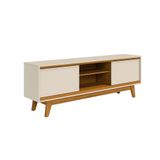 Rack Bancada Atlas Para Tv De 70 Polegadas - Madetec Cinamomo Off White