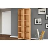 Estante De Livros Esm225 C- 10 Nichos 74x185cm Mel - Movelbento