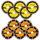 Kit 10 Disco Serra Circular 115mm-100mm Mármore Concreto