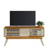Rack Bancada Frizz 1.5 Para Tv Até 65 Polegadas Com 2 Portas - Madetec Móveis Cumaru Opala