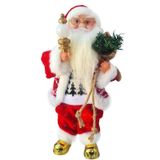 Papai Noel Em Pé 30cm Musical Movimento Luz - 3 Pilhas Aa