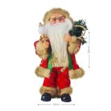 Papai Noel Em Pé 30cm Musical Movimento Luz - 3 Pilhas Aa